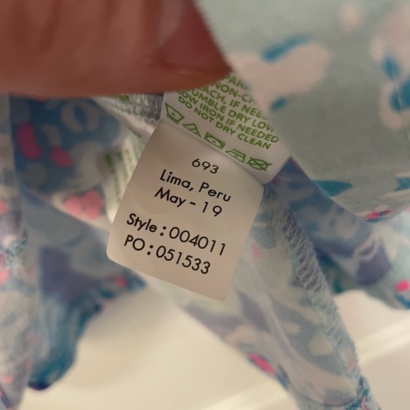 Lilly Pulitzer Margot Blue Haven Pop Up Into The Deep Tank Top Blouse - Picture 4 of 7